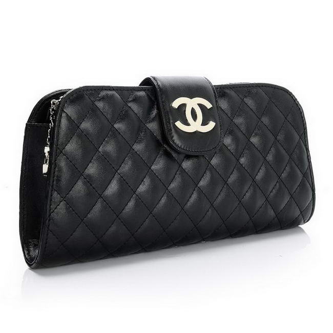 Fake Chanel Lambskin Leather Cluth Bag A30124 Black On Sale